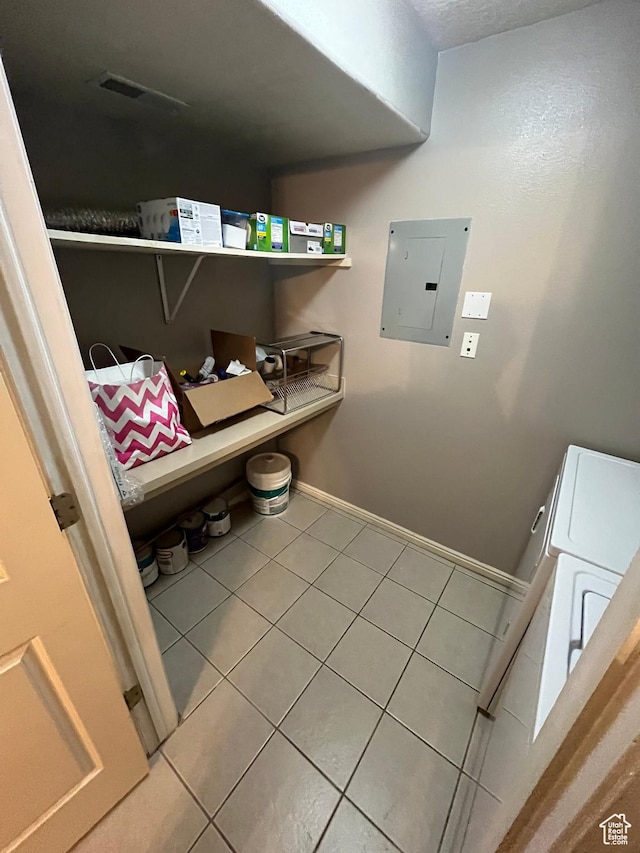 3478 E Rdg Route Rd Unit C1, Eagle Mountain, UT 84005 - washroom featuring electric panel, tile patterned floors, and baseboards