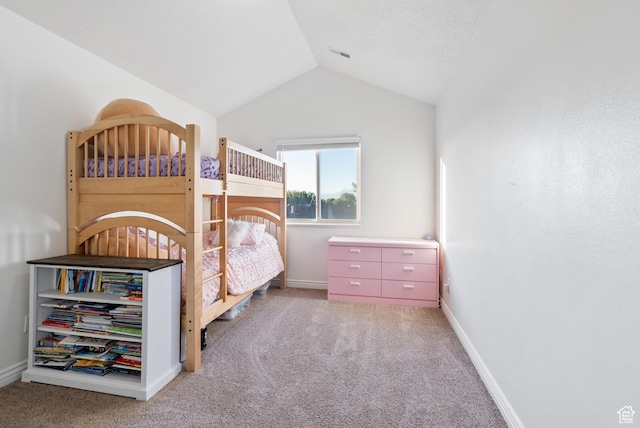 2047 E 1850 S, Spanish Fork, UT 84660 - bedroom with carpet floors, vaulted ceiling, and baseboards
