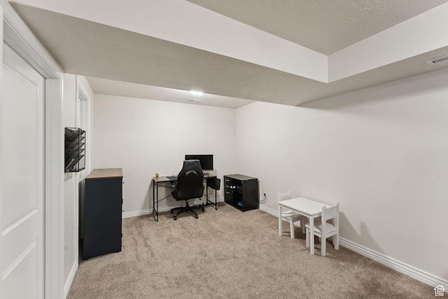 3880 S 1580 W Unit 224, West Valley City, UT 84119 - carpeted home office with baseboards and a textured ceiling