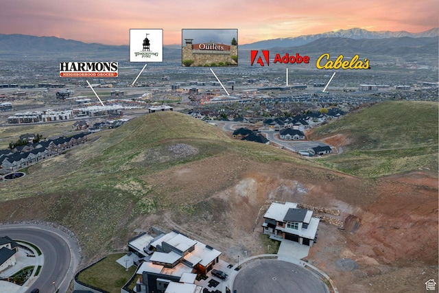 1433 W Summer View Cir Unit 235, Lehi, UT 84043 - aerial view at dusk of a mountain view