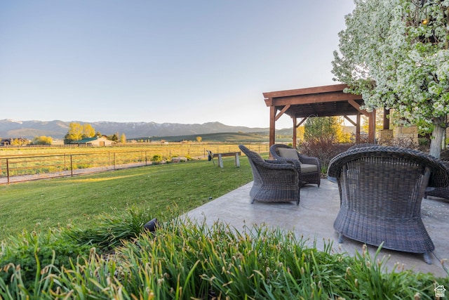 7778 N Greenfield Dr, Park City, UT 84098 - view of patio featuring a mountain view, a view of rural / pastoral area, and a gazebo