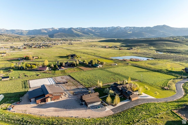 7778 N Greenfield Dr, Park City, UT 84098 - aerial view of property's location with rural landscape and a water and mountain view