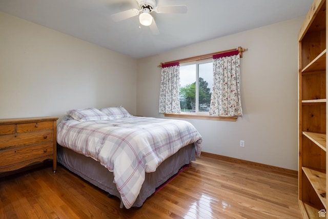2155 W 900 N, Maeser, UT 84078 - bedroom featuring wood finished floors, baseboards, and ceiling fan