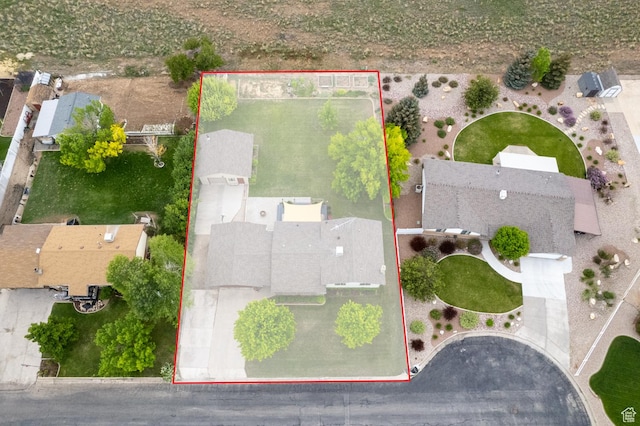 2155 W 900 N, Maeser, UT 84078 - aerial view of residential area featuring property parcel outlined