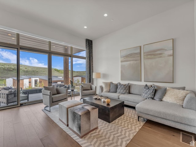 6417 Double Deer Loop, Park City, UT 84098 - living room with light wood finished floors and recessed lighting