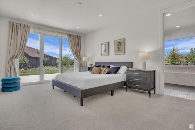 336 Big Meadow Dr, Kamas, UT 84036 - carpeted bedroom with access to outside and recessed lighting