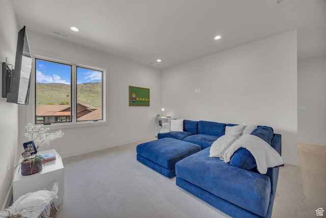 336 Big Meadow Dr, Kamas, UT 84036 - carpeted living room with baseboards and recessed lighting