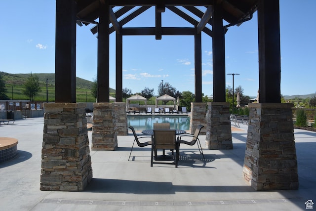 336 Big Meadow Dr, Kamas, UT 84036 - view of patio featuring a community pool
