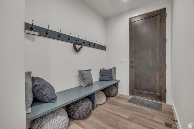 336 Big Meadow Dr, Kamas, UT 84036 - mudroom featuring wood finished floors and baseboards