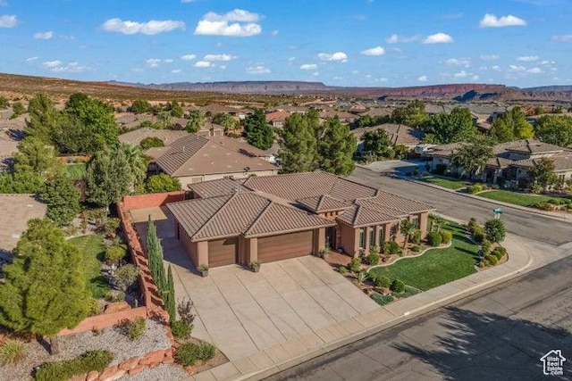 1618 N 775 W, Washington, UT 84780 - aerial view of residential area featuring a mountain backdrop