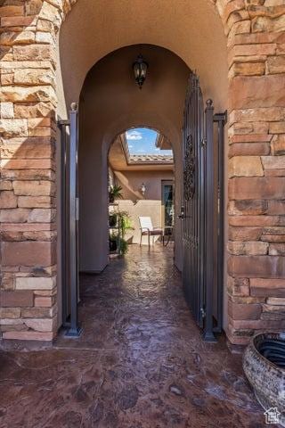 1618 N 775 W, Washington, UT 84780 - doorway to property featuring stone siding