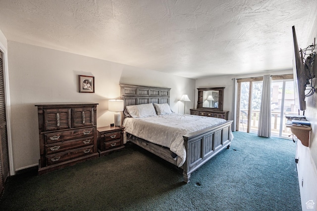 1070 E 120 S, Orem, UT 84097 - bedroom featuring dark colored carpet, access to exterior, and a textured ceiling