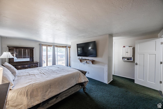 1070 E 120 S, Orem, UT 84097 - bedroom with dark colored carpet, a textured ceiling, baseboards, and access to exterior