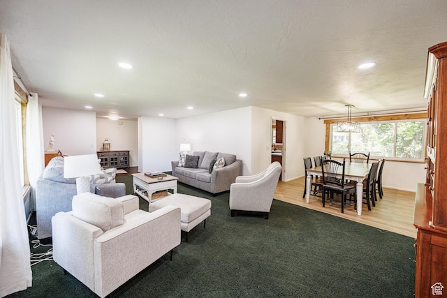 1070 E 120 S, Orem, UT 84097 - living room featuring recessed lighting and dark wood finished floors