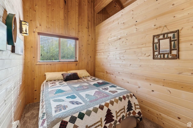 5399 E Targhee Dr E, Oakley, UT 84055 - carpeted bedroom featuring wooden walls and baseboard heating