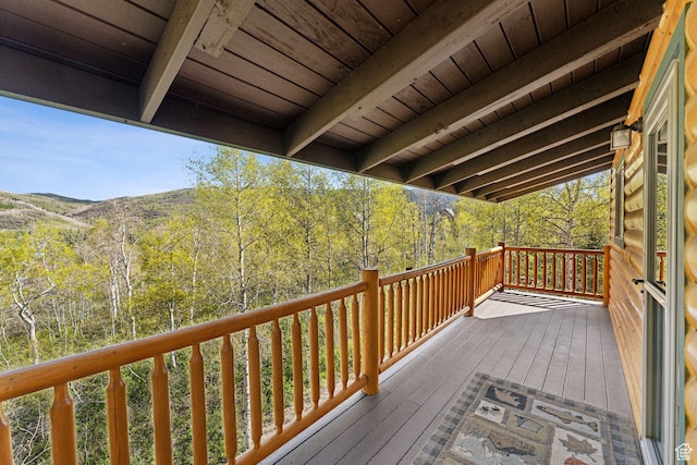 5399 E Targhee Dr E, Oakley, UT 84055 - deck with a forest view