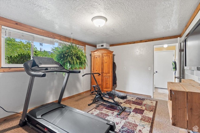 3275 N 250 E, North Ogden, UT 84414 - exercise room with a textured ceiling and baseboards