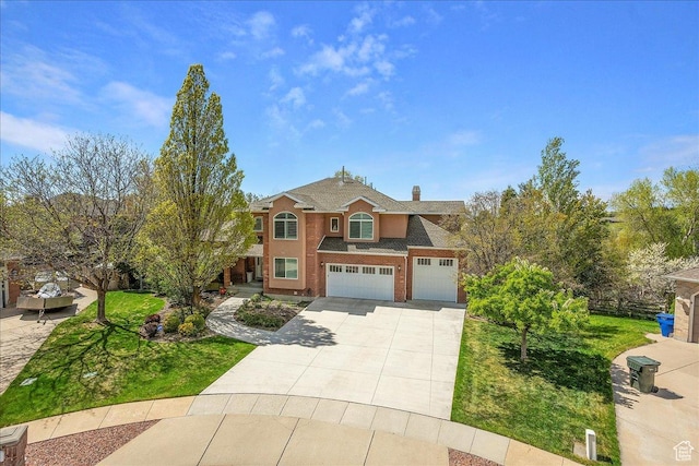 1829 Choctaw Rdg, Ogden, UT 84403 - traditional home with driveway, a front yard, roof with shingles, and a chimney