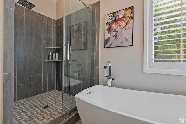 963 E Old English Rd, Draper, UT 84020 - bathroom featuring a soaking tub and a stall shower