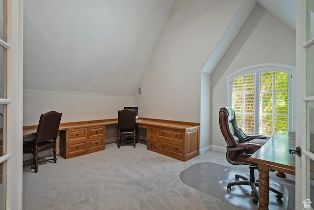 963 E Old English Rd, Draper, UT 84020 - office with light colored carpet and vaulted ceiling