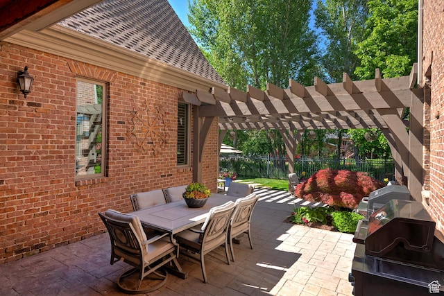 963 E Old English Rd, Draper, UT 84020 - view of patio with outdoor dining space and a pergola