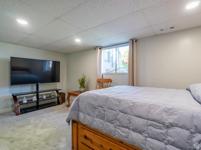 2567 W 2975 S, West Valley City, UT 84119 - bedroom featuring a paneled ceiling, light carpet, and recessed lighting