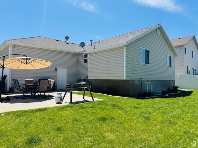 2552 W 2025 N, Clinton, UT 84015 - rear view of house featuring a patio area and a shingled roof