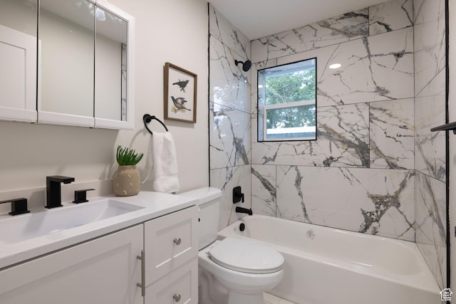 21 E 8680 S, Sandy, UT 84070 - bathroom with toilet, vanity, and shower / washtub combination