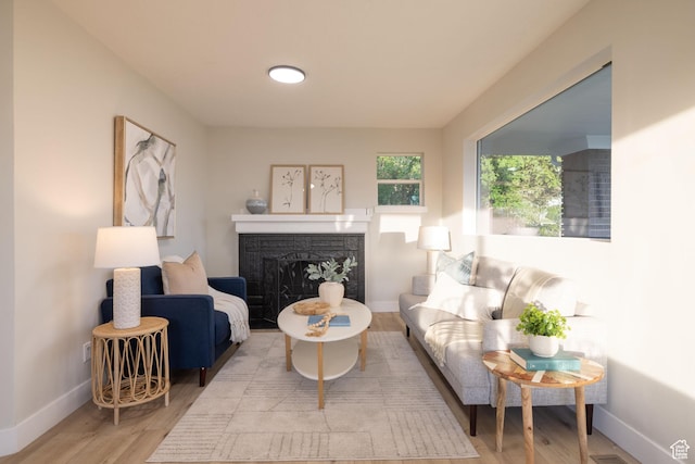 21 E 8680 S, Sandy, UT 84070 - living room with a fireplace, baseboards, and wood finished floors