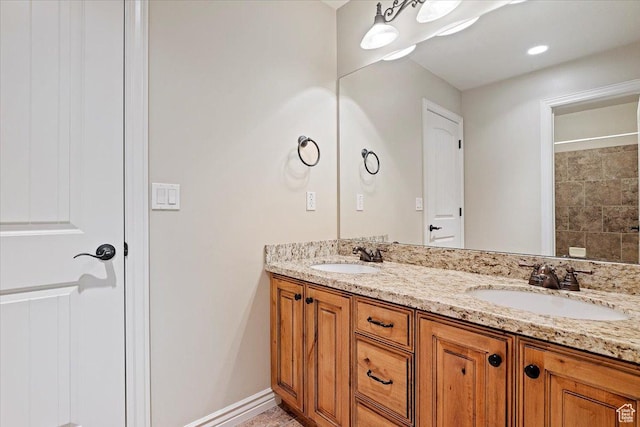 14248 Tumbleweed Way, Draper, UT 84020 - bathroom featuring double vanity and a shower