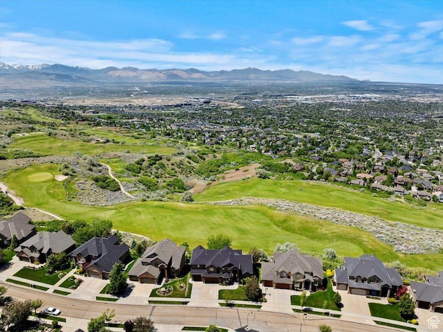 14248 Tumbleweed Way, Draper, UT 84020 - aerial view of property and surrounding area with a mountainous background, nearby suburban area, and a golf course