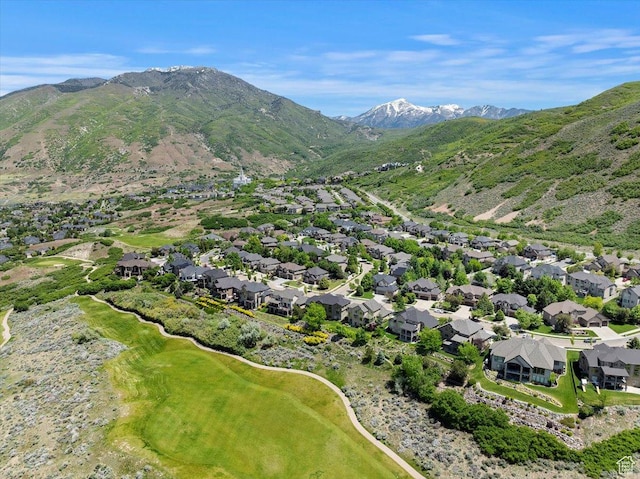 14248 Tumbleweed Way, Draper, UT 84020 - aerial view of property's location featuring a mountain backdrop, nearby suburban area, and a local golf course