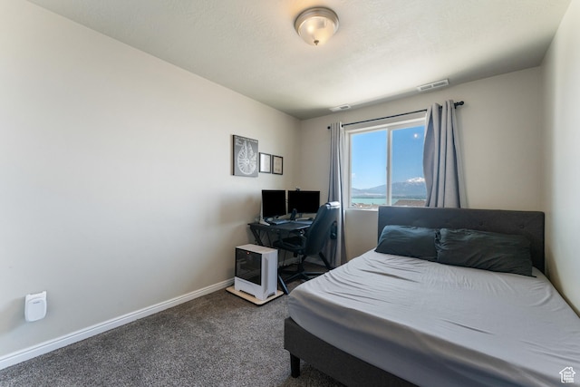 2956 S Willow Creek Dr, Saratoga Springs, UT 84045 - carpeted bedroom with baseboards and an office area