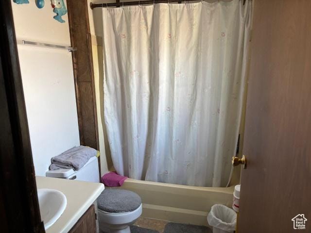 20 N 100 W, Myton, UT 84052 - bathroom with toilet, vanity, and shower / bath combo