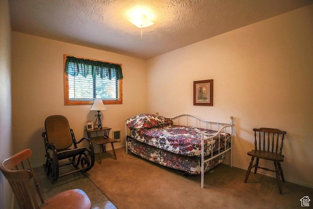 349 W 100 N, Pine Valley, UT 84781 - carpeted bedroom featuring a textured ceiling