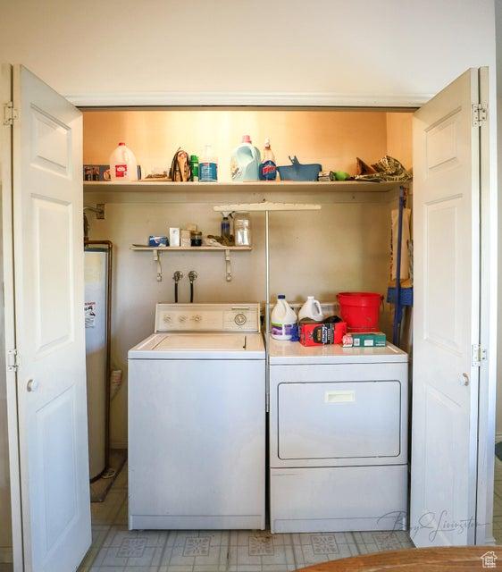 349 W 100 N, Pine Valley, UT 84781 - laundry room with separate washer and dryer and water heater