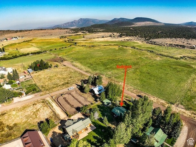349 W 100 N, Pine Valley, UT 84781 - aerial overview of property's location featuring rural landscape and mountains