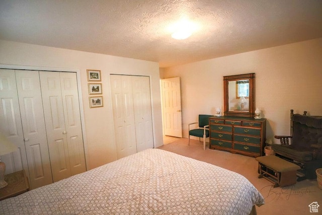 349 W 100 N, Pine Valley, UT 84781 - bedroom with multiple closets, carpet flooring, and a textured ceiling