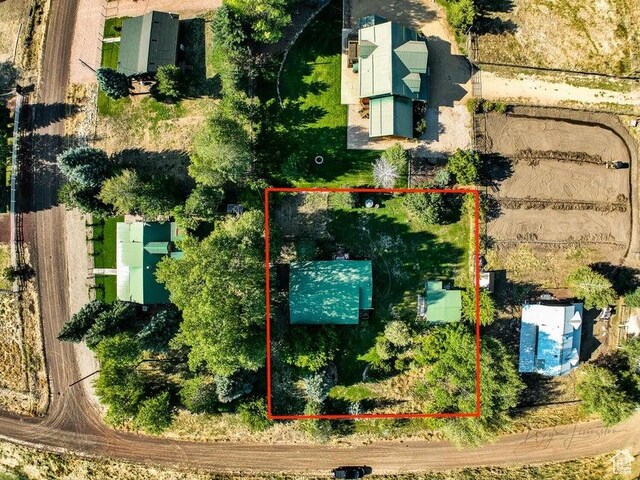 349 W 100 N, Pine Valley, UT 84781 - aerial view of property's location with property parcel outlined