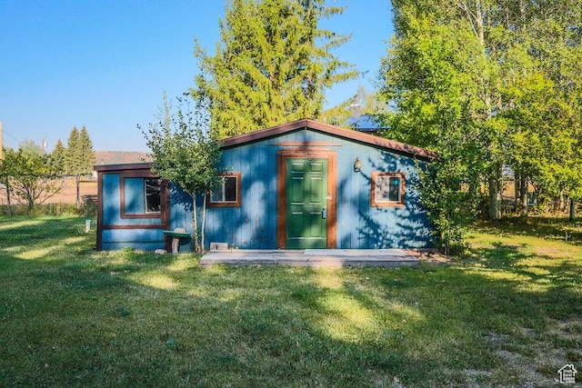 349 W 100 N, Pine Valley, UT 84781 - back of property featuring a lawn and an outdoor structure