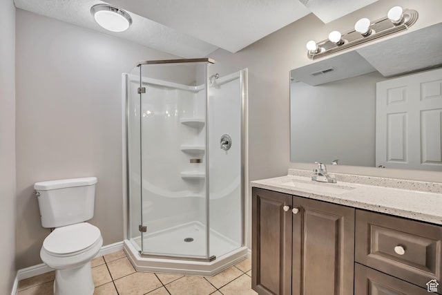13928 S Ben Lomond Peak Dr W, Riverton, UT 84096 - bathroom featuring a shower stall, toilet, and tile patterned flooring