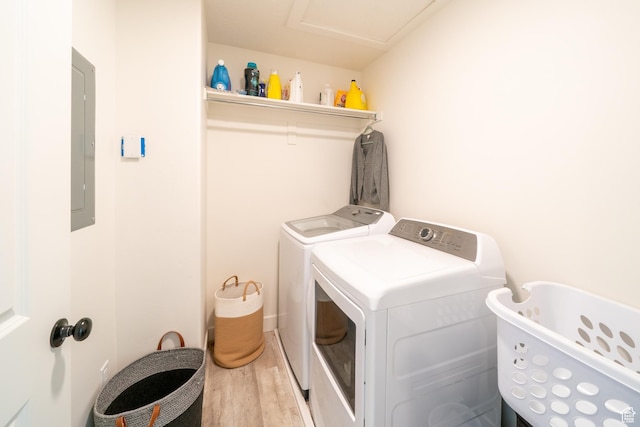 988 E 1300 S, Provo, UT 84606 - laundry area with independent washer and dryer, wood finished floors, and electric panel