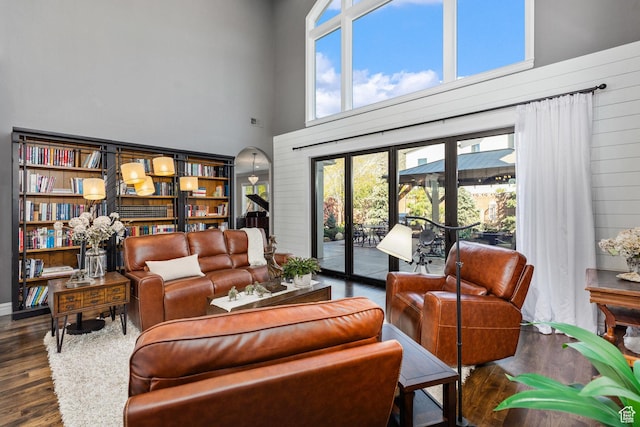 2204 N Bridge Water Rd, Cedar City, UT 84721 - living room with a towering ceiling and wood finished floors