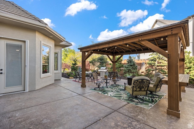 2204 N Bridge Water Rd, Cedar City, UT 84721 - view of patio with a gazebo and outdoor dining space