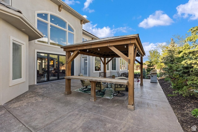 2204 N Bridge Water Rd, Cedar City, UT 84721 - view of patio with a gazebo, outdoor dining space, and area for grilling