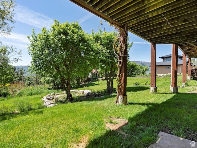 5577 E Elkhorn Dr, Eden, UT 84310 - view of grassy yard with a mountain view