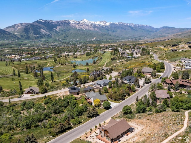 5577 E Elkhorn Dr, Eden, UT 84310 - aerial perspective of suburban area with a water and mountain view