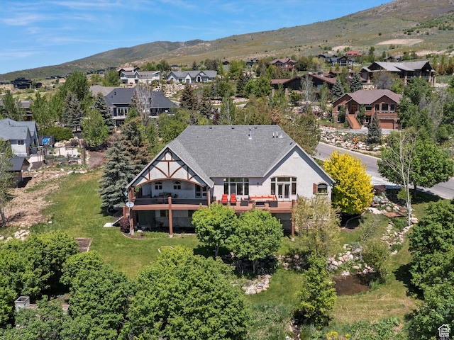 5577 E Elkhorn Dr, Eden, UT 84310 - aerial perspective of suburban area featuring mountains