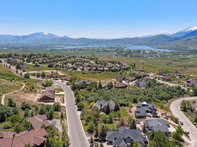 5577 E Elkhorn Dr, Eden, UT 84310 - aerial view of residential area featuring a water and mountain view