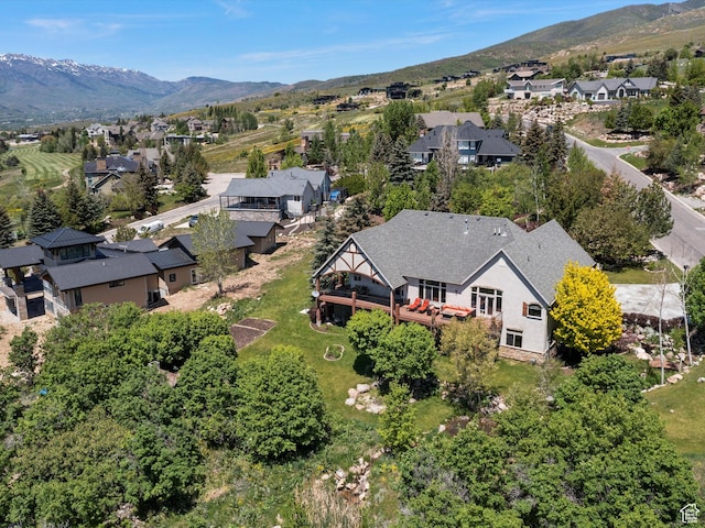 5577 E Elkhorn Dr, Eden, UT 84310 - aerial view of residential area featuring mountains